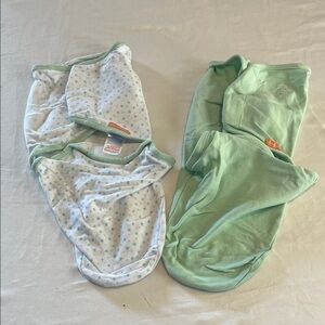SwaddleMe Green and White Baby Swaddles